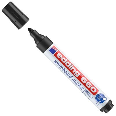 ROTULADOR PIZARRA BLANCA EDDING 660 NEGRO