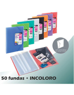 CARPETA FUNDAS ESPIRAL STAR PERSO  50F INCOLORO