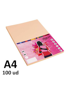 PAPEL FABRISA 80G A4 100H CREMA