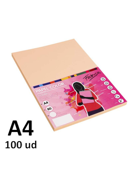 PAPEL FABRISA 80G A4 100H CREMA