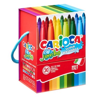 ROTULADOR ESCOLAR CARIOCA JUMBO 30 COLORES PREMIUM