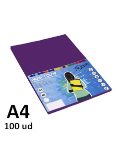 PAPEL FABRISA 80G A4 100H MORADO