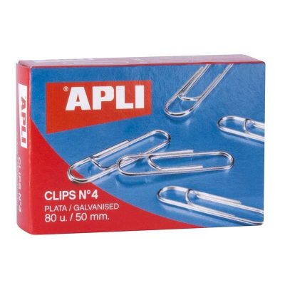 CLIPS PLATA APLI No4 50MM 80U 11716