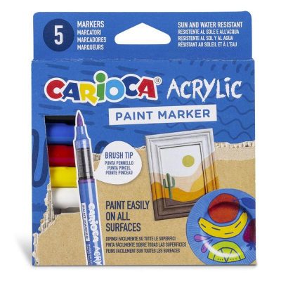 ROTULADOR CARIOCA ACRILICO 5 COLORES