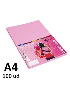 PAPEL FABRISA 80G A4 100H ROSA