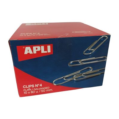 CLIPS PLATA APLI No4 50MM 80U 11716 C/10