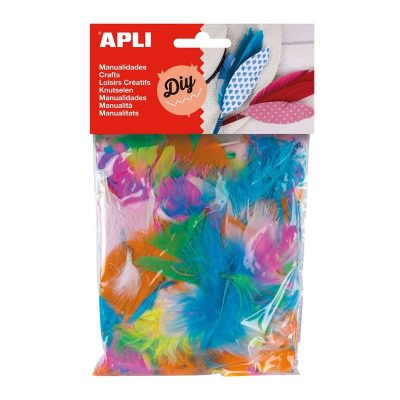 PLUMAS COLLAGE COLORES SURTIDOS APLI BOLSA 14GR