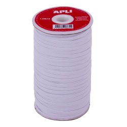 GOMA ELASTICA APLI PLANA BLANCA 5mm X 100m