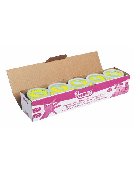 PINTURA DE DEDOS JOVI 125 ML AMARILLO C/5