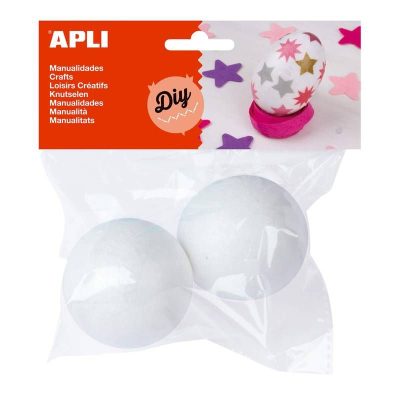 BOLA POLIESTIRENO 7 CM APLI BLÍSTER 2 UN