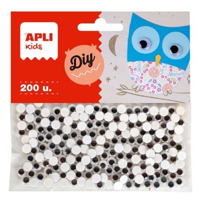 OJOS MÓVILES NEGROS 6MM BLÍSTER 200 UDS