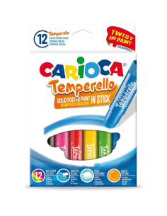 TEMPERA SOLIDA CARIOCA BARRAS 12 COLORES