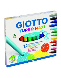 ROTULADOR ESCOLAR GIOTTO TURBO MAXI 12 COLORES