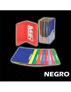CARPETA C/ELASTICO CARCHIVO Fº PP 2033K NEGRO
