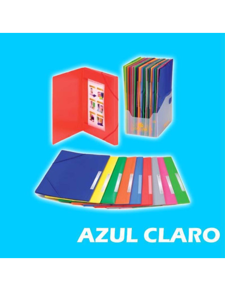 CARPETA C/ELASTICO CARCHIVO Fº PP 2033K AZUL CLARO