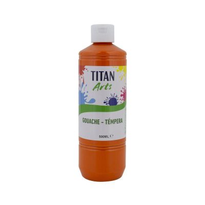 TEMPERA ESCOLAR TITAN 500ML NARANJA
