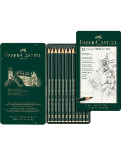 ESTUCHE FABER CASTELL 9000 12 LAPICES 8B-2H 119065