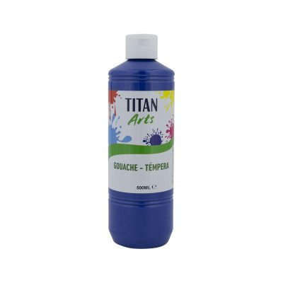 TEMPERA ESCOLAR TITAN 500ML AZUL OSCURO