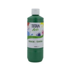 TEMPERA ESCOLAR TITAN 500ML VERDE OSCURO