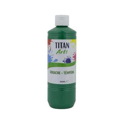 TEMPERA ESCOLAR TITAN 500ML VERDE OSCURO