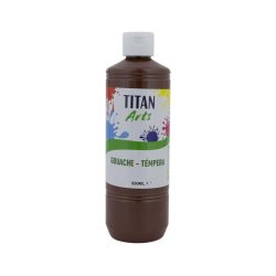 TEMPERA ESCOLAR TITAN 500ML MARRON OSCURO