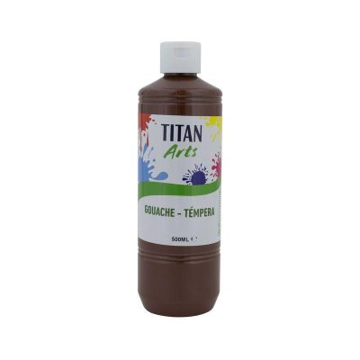 TEMPERA ESCOLAR TITAN 500ML MARRON OSCURO