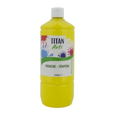TEMPERA ESCOLAR TITAN 1000ML AMARILLO