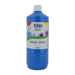 TEMPERA ESCOLAR TITAN 1000ML AZUL CYAN