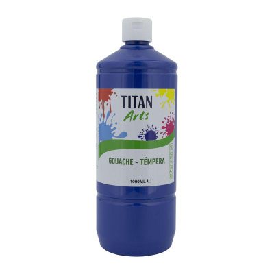 TEMPERA ESCOLAR TITAN 1000ML AZUL OSCURO