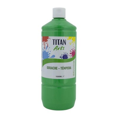 TEMPERA ESCOLAR TITAN 1000ML VERDE CLARO