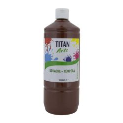 TEMPERA ESCOLAR TITAN 1000ML MARRON OSCURO