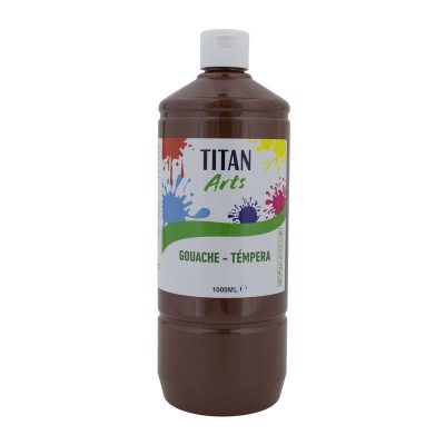 TEMPERA ESCOLAR TITAN 1000ML MARRON OSCURO