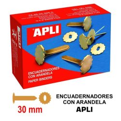 ENCUADERNADOR APLI CON ARANDELA 30MM CAJA 100UD