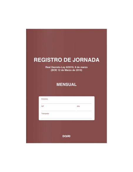 LIBRO DE REGISTRO DE JORNADA DOHE FOLIO LIBRO DE REGISTRO DE JORNADA DOHE FOLIO
