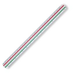 ESCALÍMETRO ESCOLAR DFH CON FUNDA 30CM ESCALAS 1 2