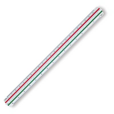 ESCALÍMETRO ESCOLAR DFH CON FUNDA 30CM ESCALAS 1 2