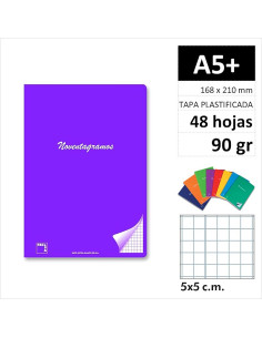 LIBRETA PACSA NOVENTAGRAMOS A5  48H90GR C6 20295