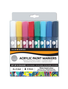 ROTULADOR DALER ROWNEY ACRILICO SIMPLY CAJA 8 UDS