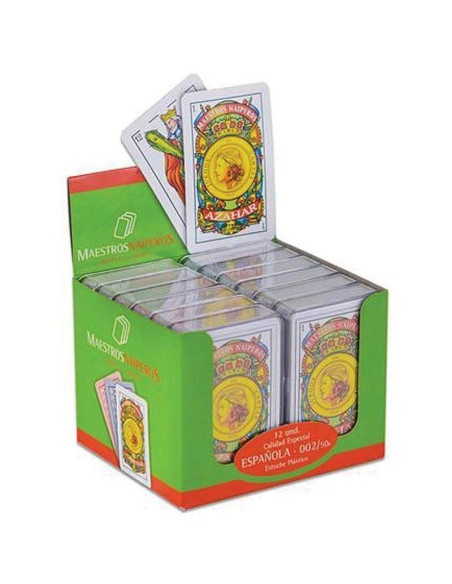 BARAJA ESPAÑOLA MAESTROS NAIPEROS PLASTIC C/12 UDS