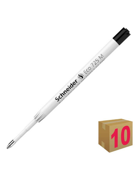 RECAMBIO BOLIGRAFO SCHENEIDER ECO 725 M NEGRO C/10