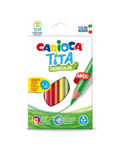 LAPIZ ESCOLAR CARIOCA TITA MAXI TRIANGULAR 12 COL