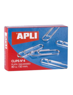 CLIPS PLATA APLI Nº4 50MM 80U 11716