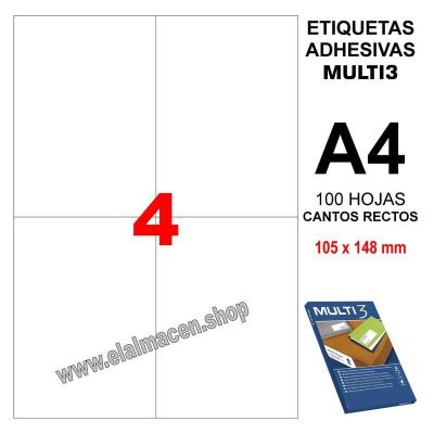 ETIQUETA MULTI3 105 X 148 100H 4713
