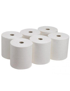 PAPEL SECAMANOS MAXI 2 CAPAS CON MANDRIL PACK 6 UD