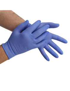 GUANTES NITRILO AZUL TALLA GRANDE C/100 UDS