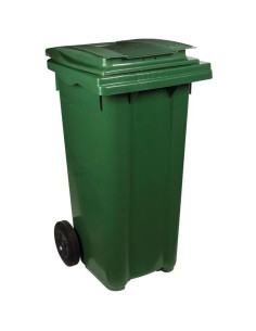 CONTENEDOR DE BASURA VERDE CON RUEDAS 240L