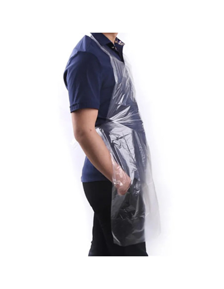 DELANTAL DE PLASTICO DESECHABLE 100 UDS