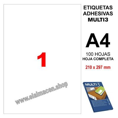 ETIQUETA MULTI3 210 X 297 100H 4714