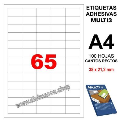 ETIQUETA MULTI3 38 X 21 2 100H 4716