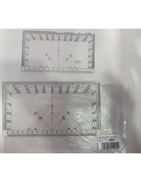 TRANSPORTADOR NAUTICO RECTANGULAR 15CM